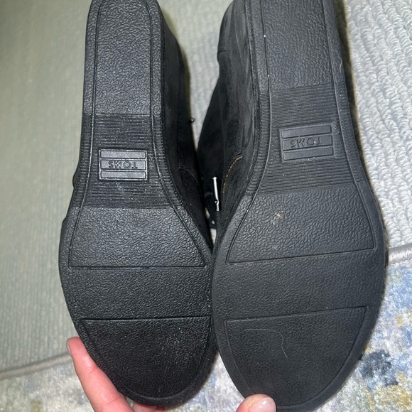 Toms Lace Up Wedge Booties, Black, 8 - Picture 5 of 6